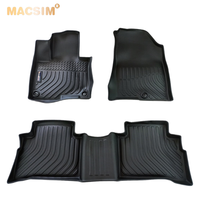 Thảm lót sàn xe ô tô Kia Sportage Nhãn hiệu Macsim chất liệu nhựa TPE cao cấp màu đen