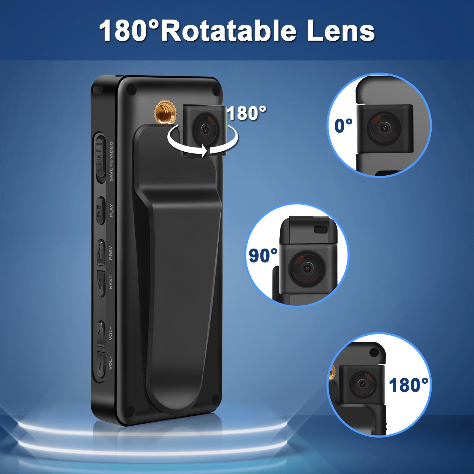 Vandlion A32 Full 1080p HD Máy quay máy quay máy ảnh Mini COMENT WERN Cảnh sát cam nhỏ 180 ° Máy ảnh xe đạp quay thể thao DV DVR Gói: Chỉ có camera