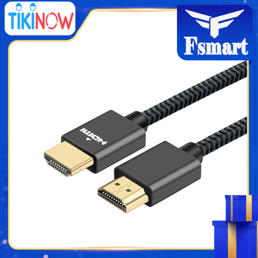 Cáp HDMI 2.0 Seasy bọc dù siêu bền hỗ trợ 4K 60Hz 3D đầu mạ vàng cho TV/ máy chiếu/ PS4/ laptop – Hàng chính hãng