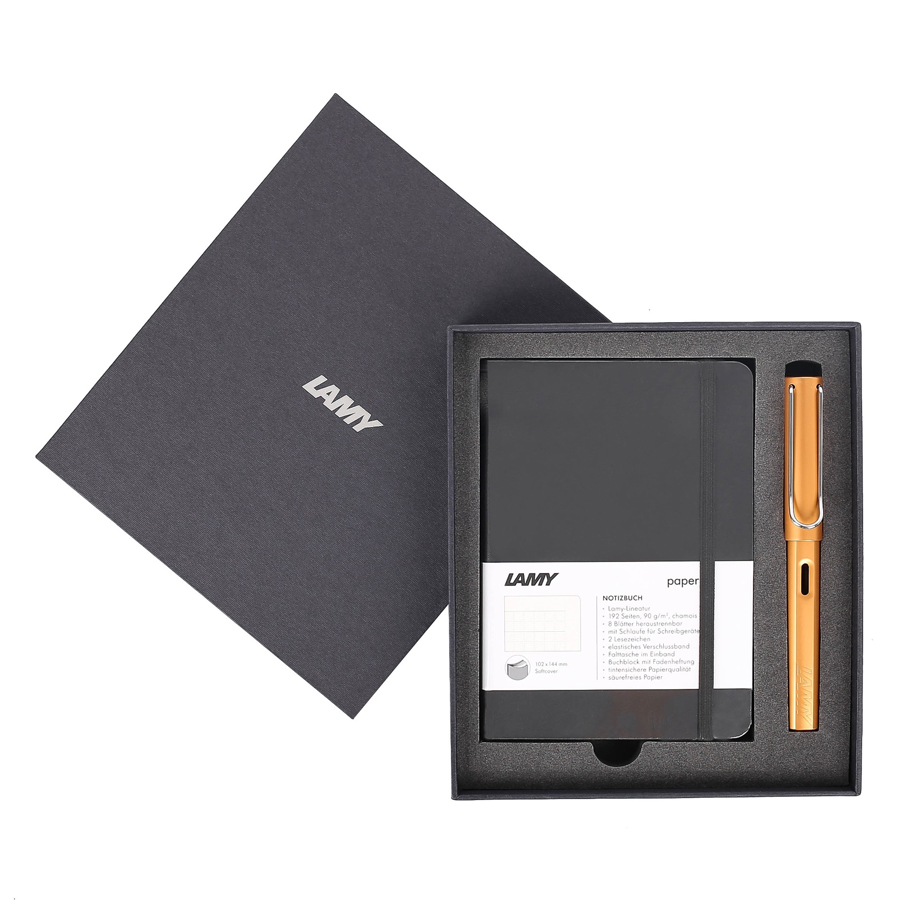 Gift Set Lamy Notebook A6 Softcover Black + Lamy AL-Star Bronze - GSA6-AL003