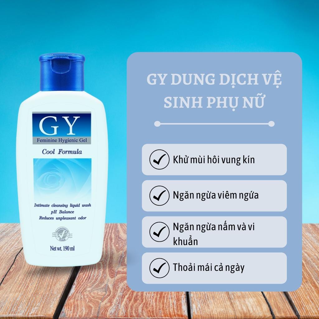 Dung dịch vệ sinh phụ nữ GYNO FEMININE HYGIENIC GEL giúp làm sạch, giảm mùi hôi, ngăn ngừa nấm vi khuẩn 190ml