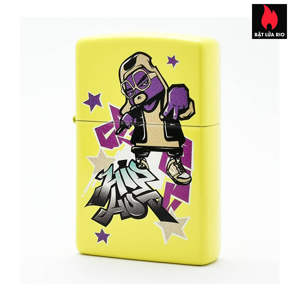 Bật Lửa Zippo Asia 24839-C-000018 – Hip Hop Design – Lemon Matte