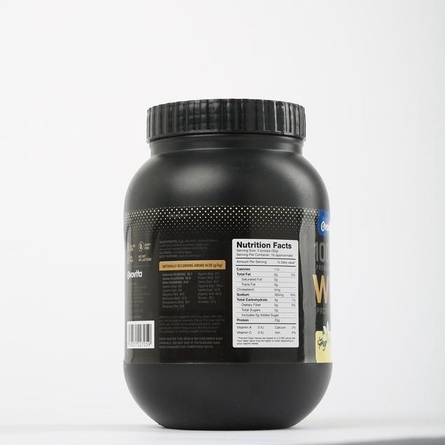 Bột Protein Lòng Trắng Trứng OVOVITA Vị Vani Hũ 560gr Kích Thích Phát Triển Cơ