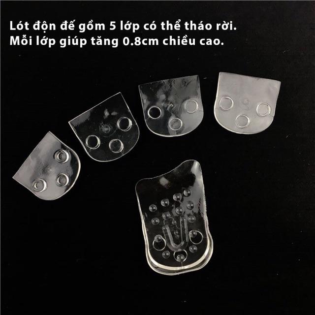 Lót giày độn đế Silicon tăng chiều cao, chống đau chân