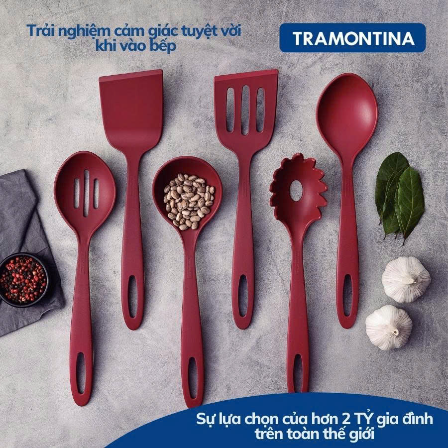 Muôi Múc Canh Lớn Tramontina 30cm Nhựa PA An Toàn Sức Khỏe Chịu Nhiệt 180 độ C NK Brazil 25157
