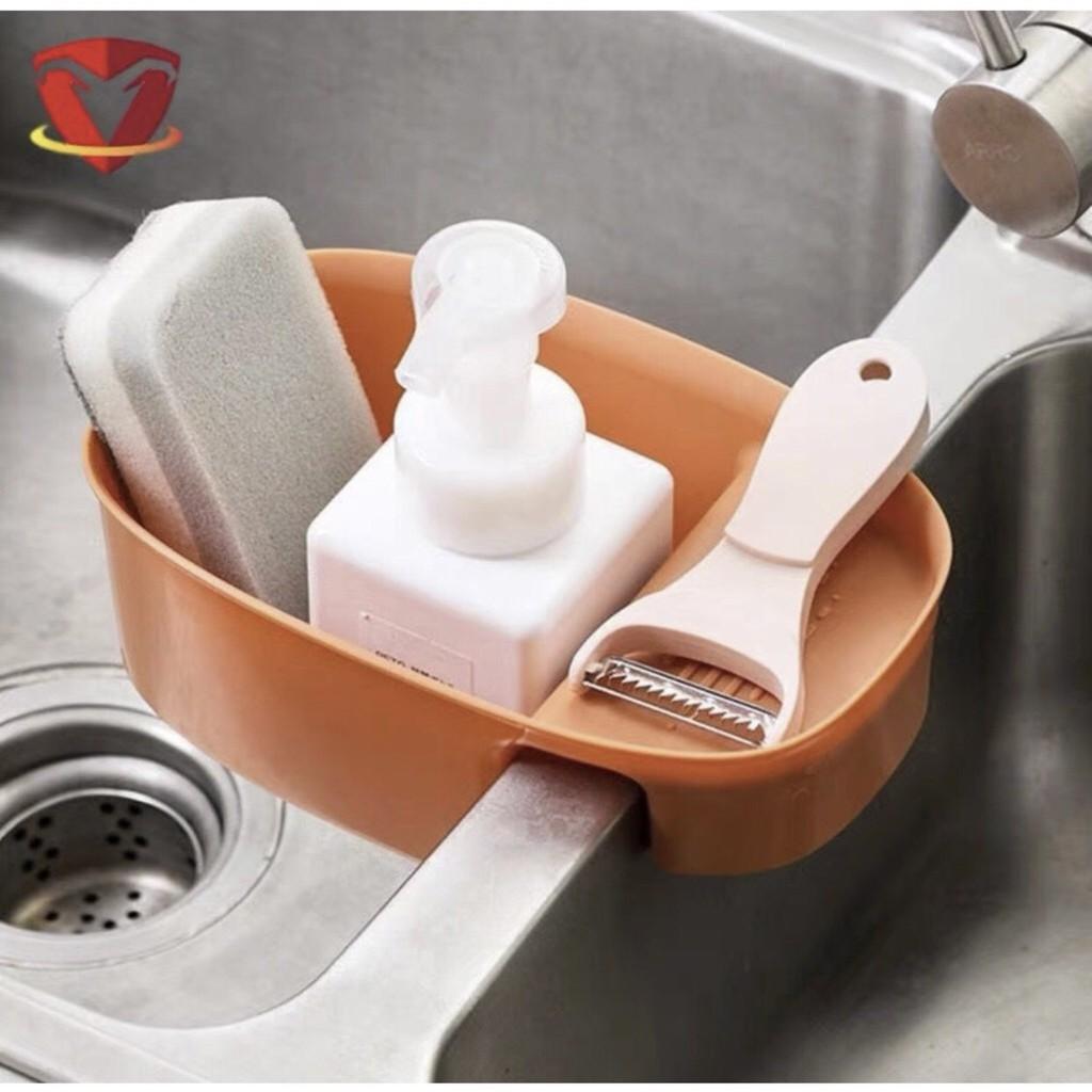 Rổ Lọc Rác, Giỏ Khay Lọc Đựng Rác Đồ Ăn Thừa Treo Bồn Rửa Bát Bằng Nhựa Gấp Gọn