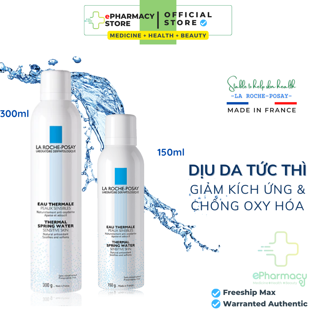 Xịt Khoáng LAROCHEPOSAY làm sạch và làm dịu cho da nhạy cảm LaRochePosay Thermal Spring Water 300ml