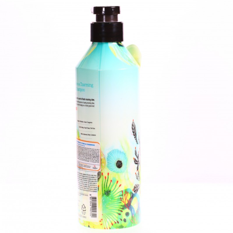 Dầu gội nước hoa Kerasys Pure &amp; Charming hương quýt và hoa ly Hàn Quốc 600ml tặng kèm móc khoá