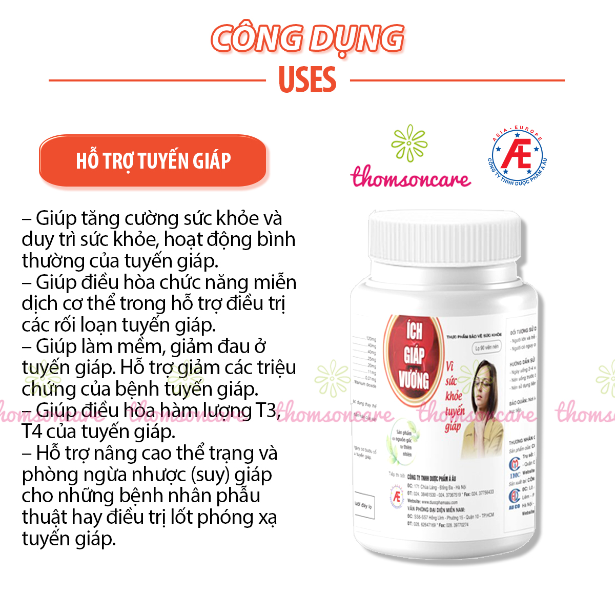 Ích giáp vương - Dạng lọ mẫu mới tiết kiệm hơn - Phòng bệnh tuyến giáp từ thảo dược