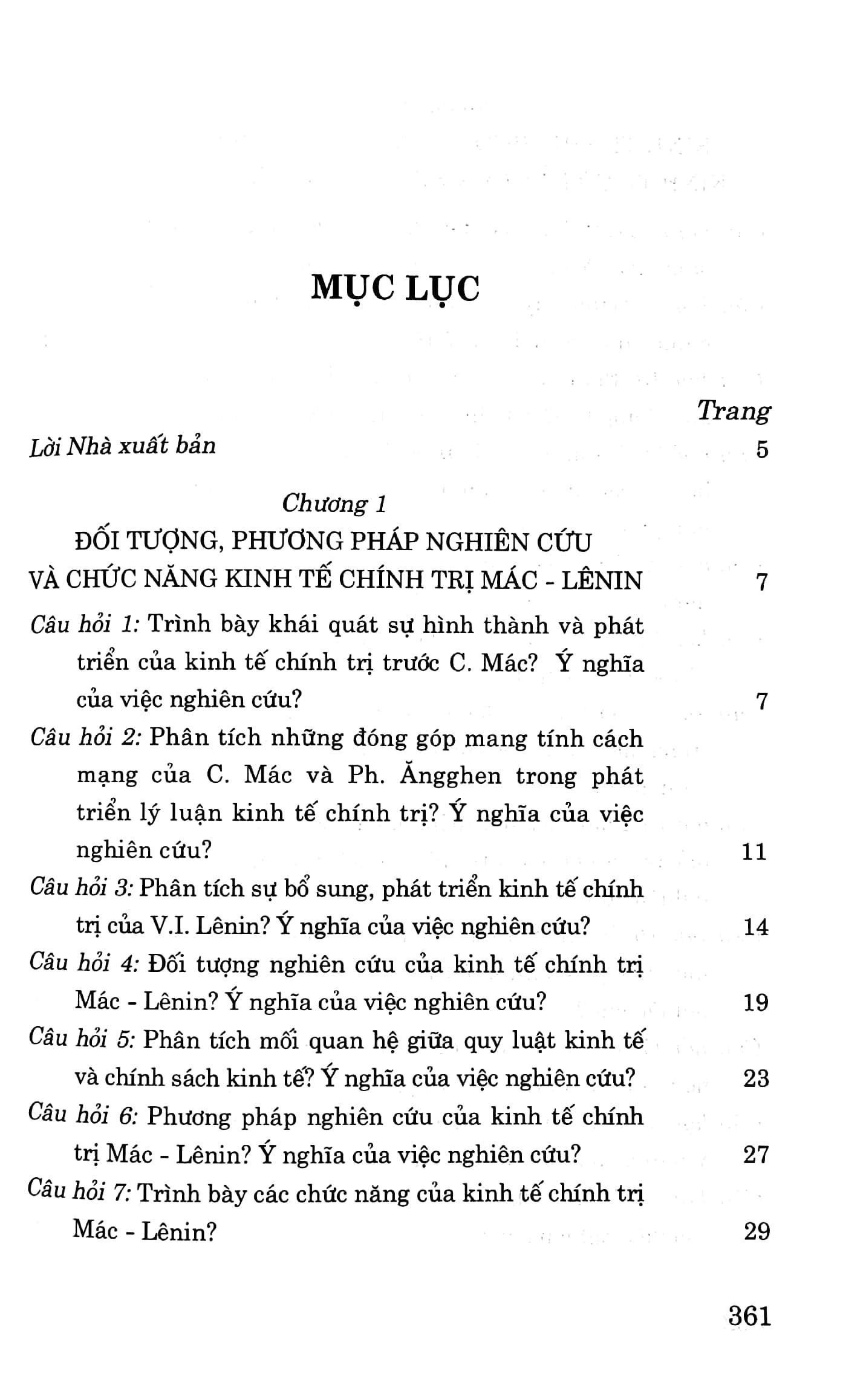 Hỏi - Đáp Môn Kinh Tế Chính Trị Mác - Lê Nin (Dành Cho Bậc Đại Học Hệ Chuyên Và Không Chuyên Lý Luận Chính Trị)