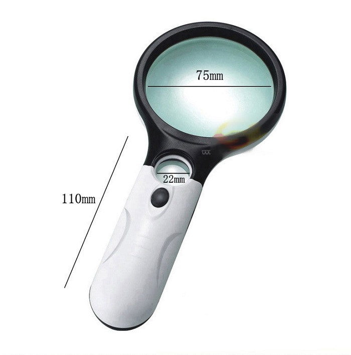 Kính Phóng Đại Với 2 Thấu Kính 3X- 45X Kèm Đèn
