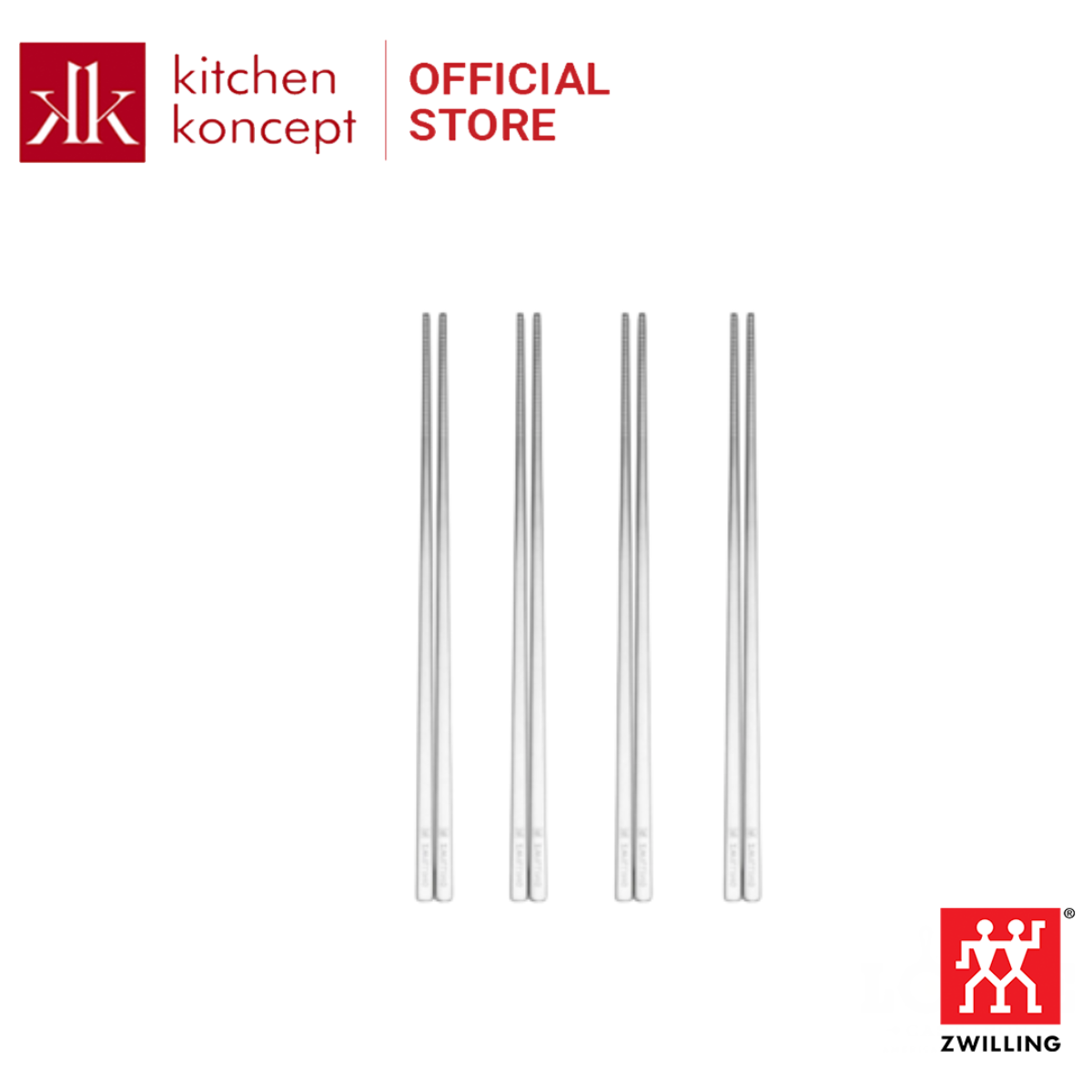 ZWILLING - Bộ đũa ăn Minimal màu bạc - 4 cặp