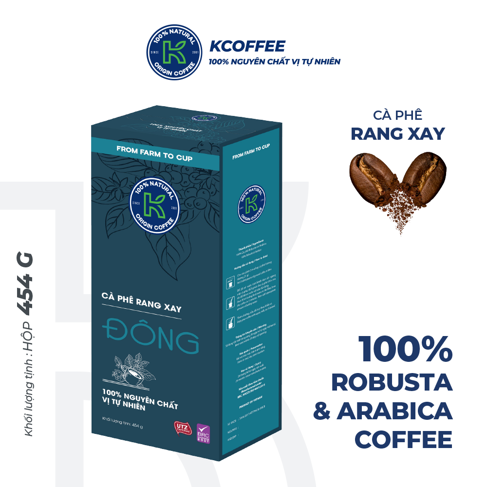 Cà Phê Rang Xay K Coffee Đông (454g / Hộp)