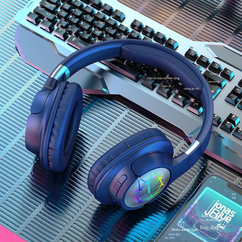 Phong cách mới nhất bùng nổ bass nặng thể thao thể thao điện tử trò chơi âm nhạc phát sáng thẻ không dây tai nghe Tai nghe Bluetooth