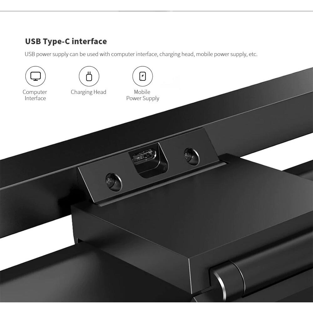 Đèn bàn Led màn hình USAMS Screenbar Chăm sóc mắt Đèn bàn LED USB Type-C