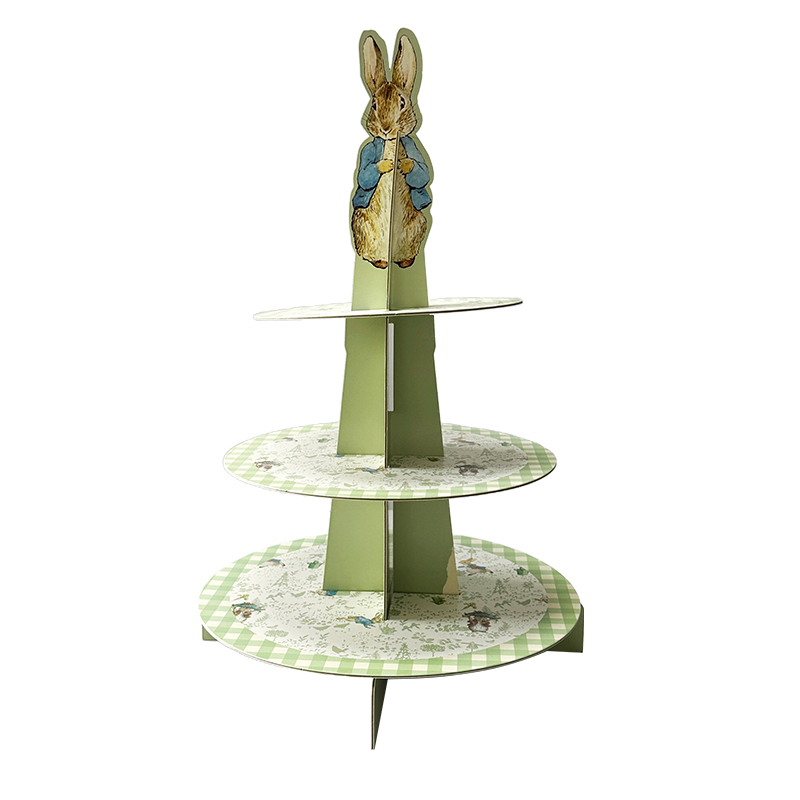 Peter Rabbit Cake Holder Phụ kiện giấy tùy chỉnh dày Cake Holder