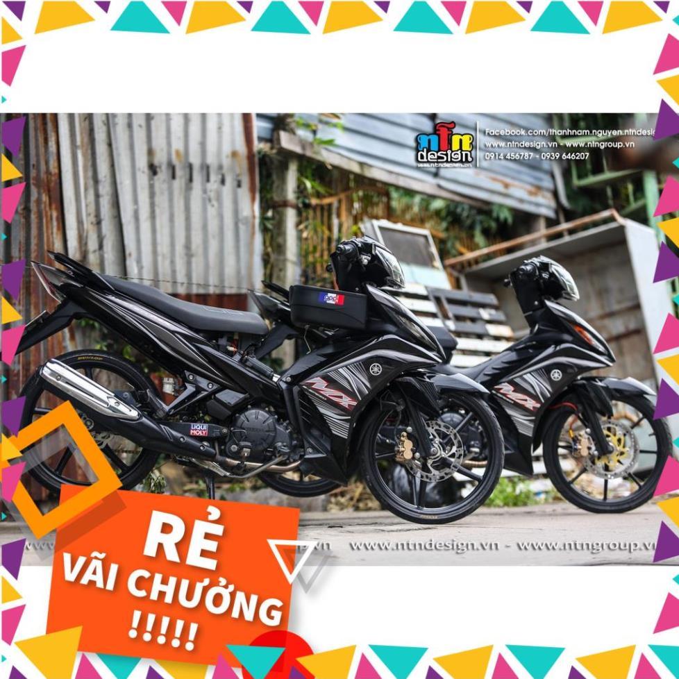 Tem Rời Exciter 135 Mẫu Đen Trắng Xám Chữ MX