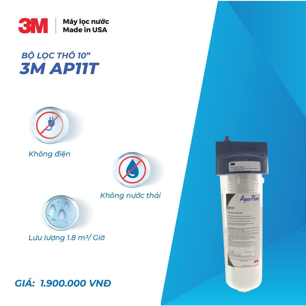 Combo 3M Máy Lọc Nước 3M BREW120-MS Kèm Vòi Và Lọc Thô 3M AP 055T-110 Không Điện - Hàng Chính Hãng