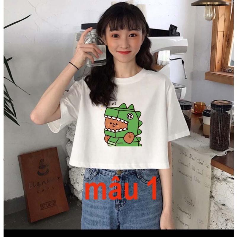 Các mẫu Áo croptop hình các hoạt động dễ thương