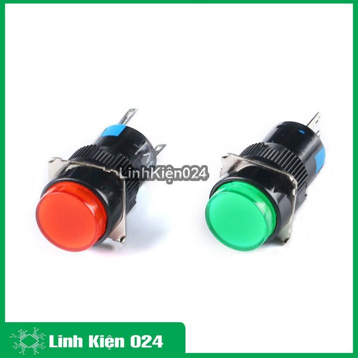 Nút Nhấn Đề 15mm-24VDC AL6- A Nhấn Giữ Có Đèn