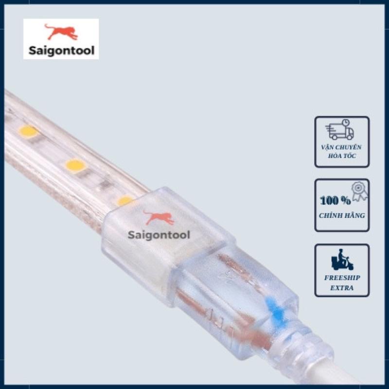 Đèn LED dây 5050 dán 5 mét ống nhựa 220v tặng kèm 1 dây nguồn tốt