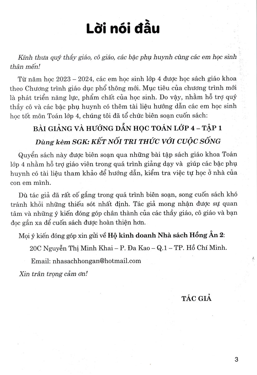 Bài Giảng Và Hướng Dẫn Học Toán Lớp 4 - Tập 1 _HA