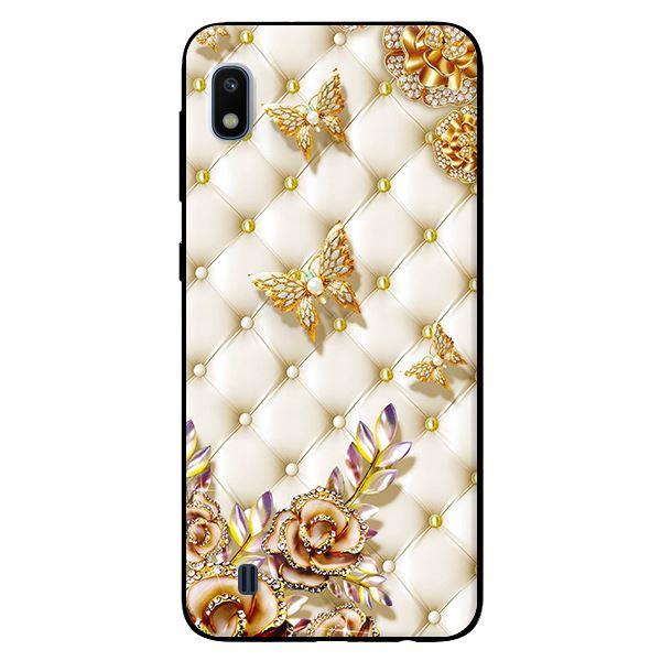 Ốp lưng in cho Samsung Galaxy A10 mẫu Bướm Vàng Giả Da - Hàng chính hãng