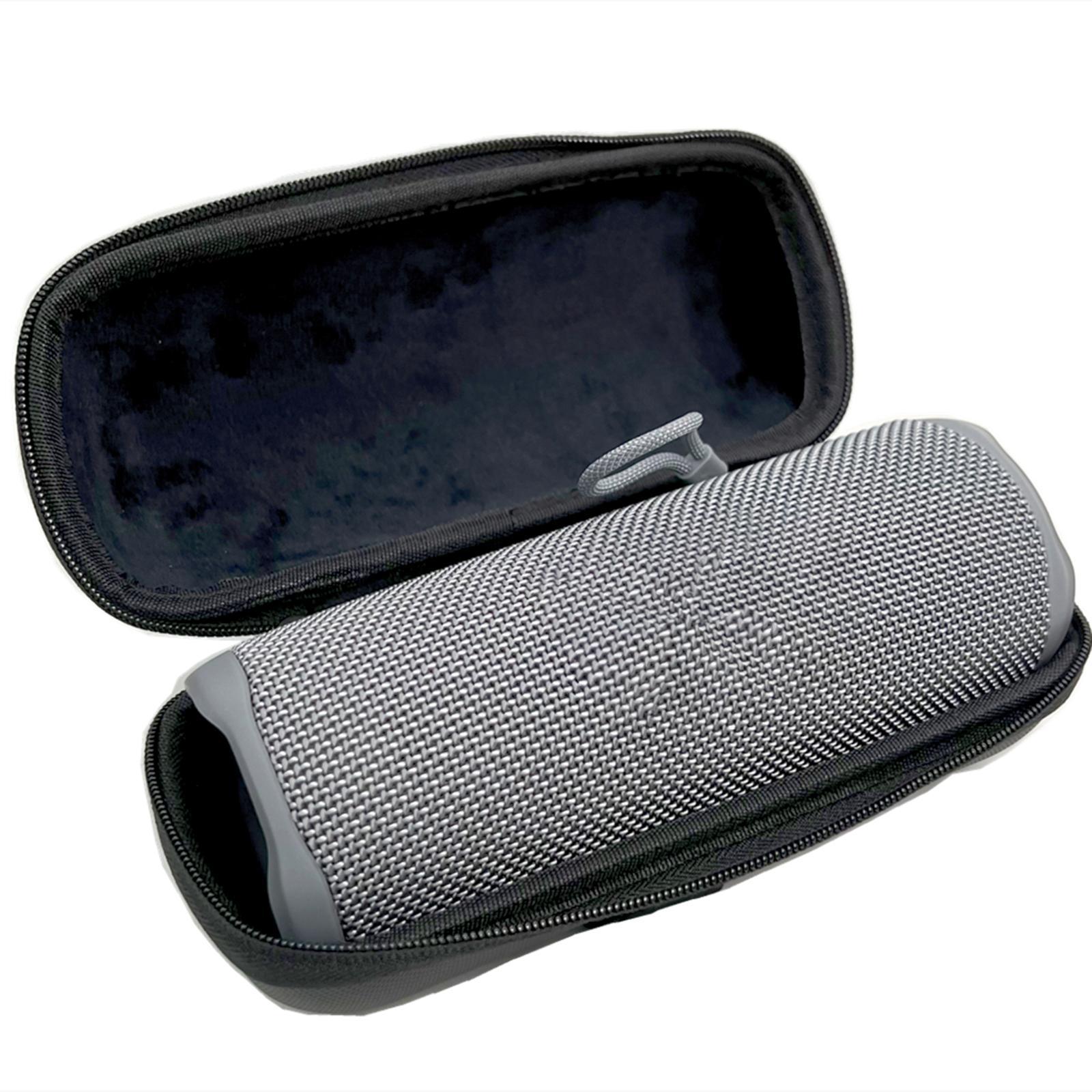 Zippered Hard Travel Case, Shockproof Anti Scratch W/Carabiner Splash Proof Storage Bag for JBL Flip 6 Bluetooth Speaker