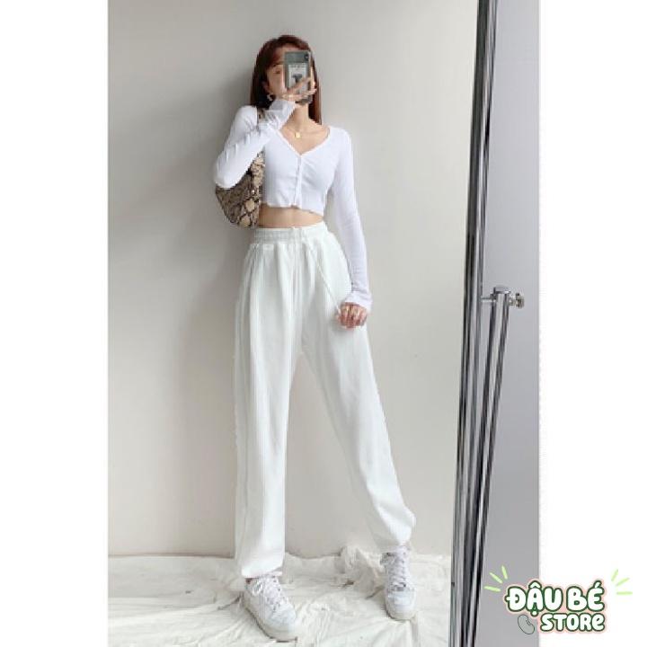 Quần Jogger Thể Thao Nam Nữ dáng dài suông cao cấp-Quần ống rộng bo gấu Unisex basic Pants nhiều màu Ulzzang-DAUBE-Q037