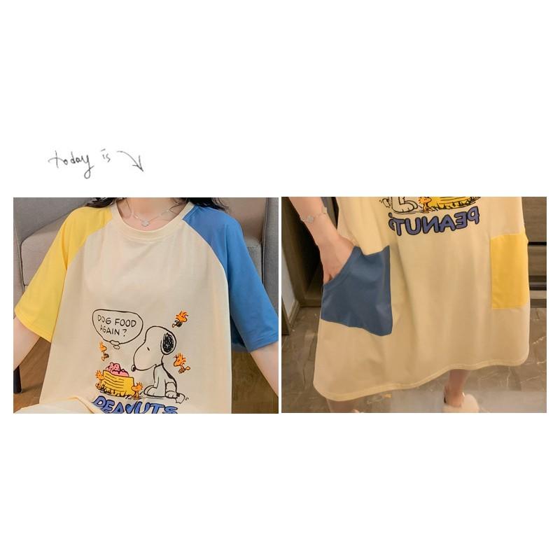 Đầm Suông Váy Xuông Form rộng mặc nhà mặc ngủ VS01