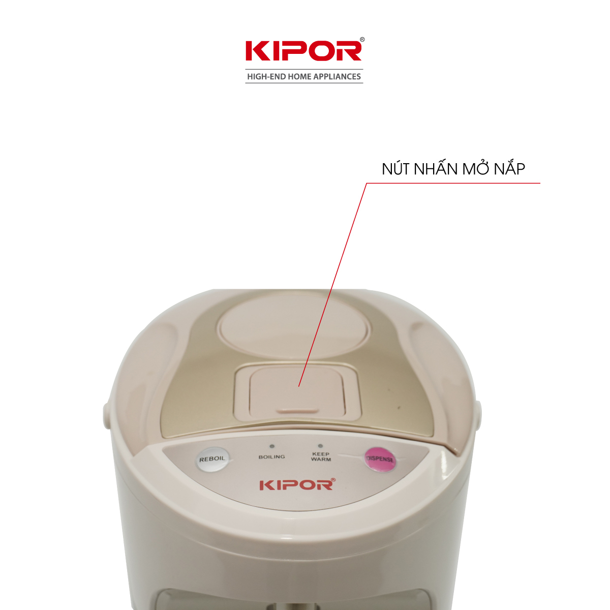 Bình thuỷ điện KIPOR KP-EP642 - 4,2L - Ruột bình inox 304 -  Đun sôi nhanh, có tay cầm, chế độ tự bật, tự ngắt, 3 chế độ lấy nước - Hàng chính hãng