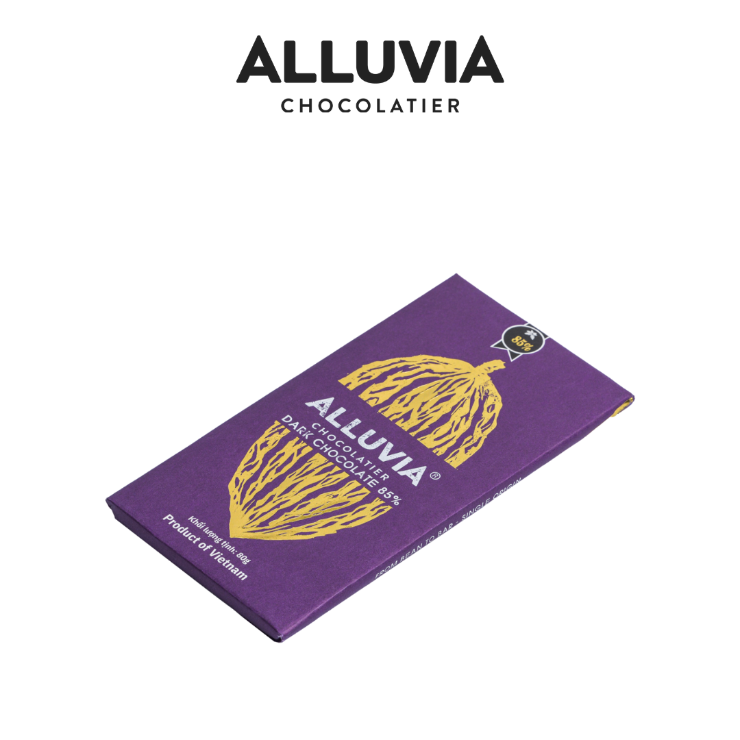 SÔCÔLA ĐEN 85% ALLUVIA NGUYÊN CHẤT, ÍT ĐƯỜNG | DARK CHOCOLATE 85% LESS SUGAR