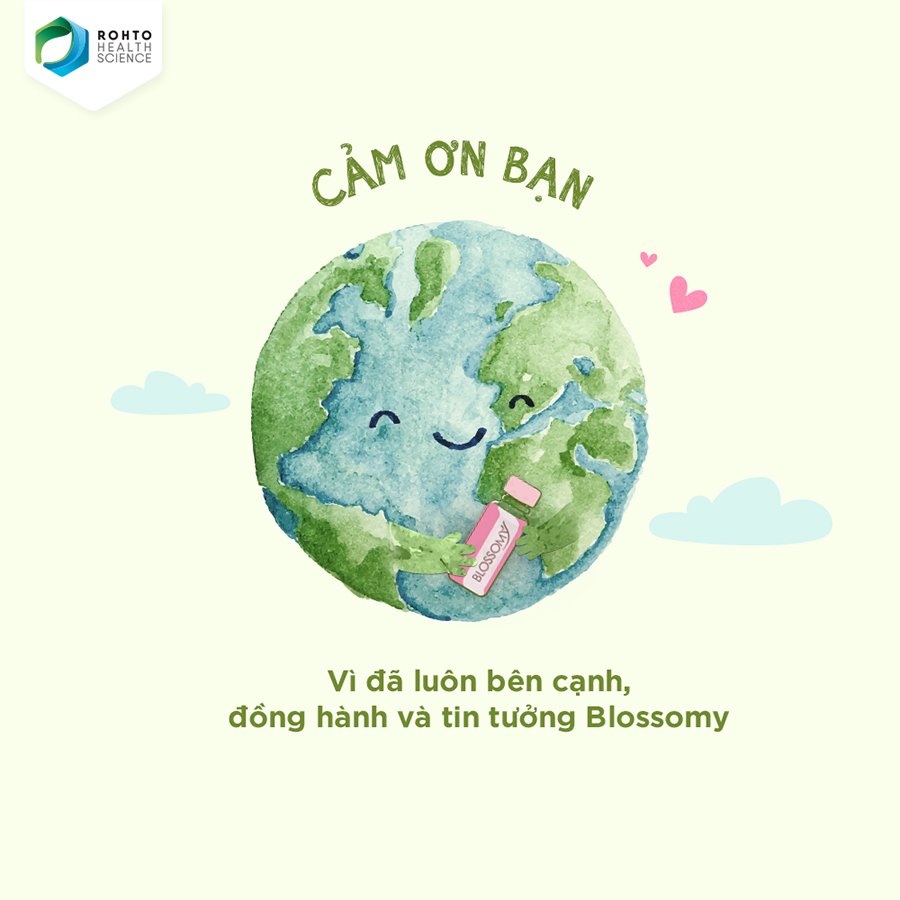 Bộ hai hộp thực phẩm bảo vệ sức khỏe giúp da sáng đẹp và dạ dày khỏe Blossomy + Tặng 1 hộp Blossomy