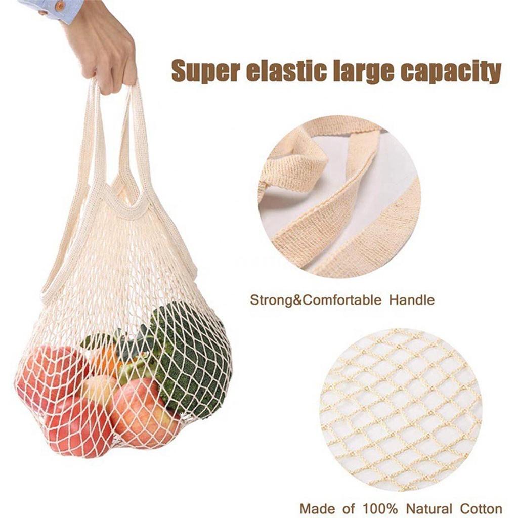 Túi Lưới Cotton Đựng Rau Củ Quả Có Thể Tái Sử Dụng