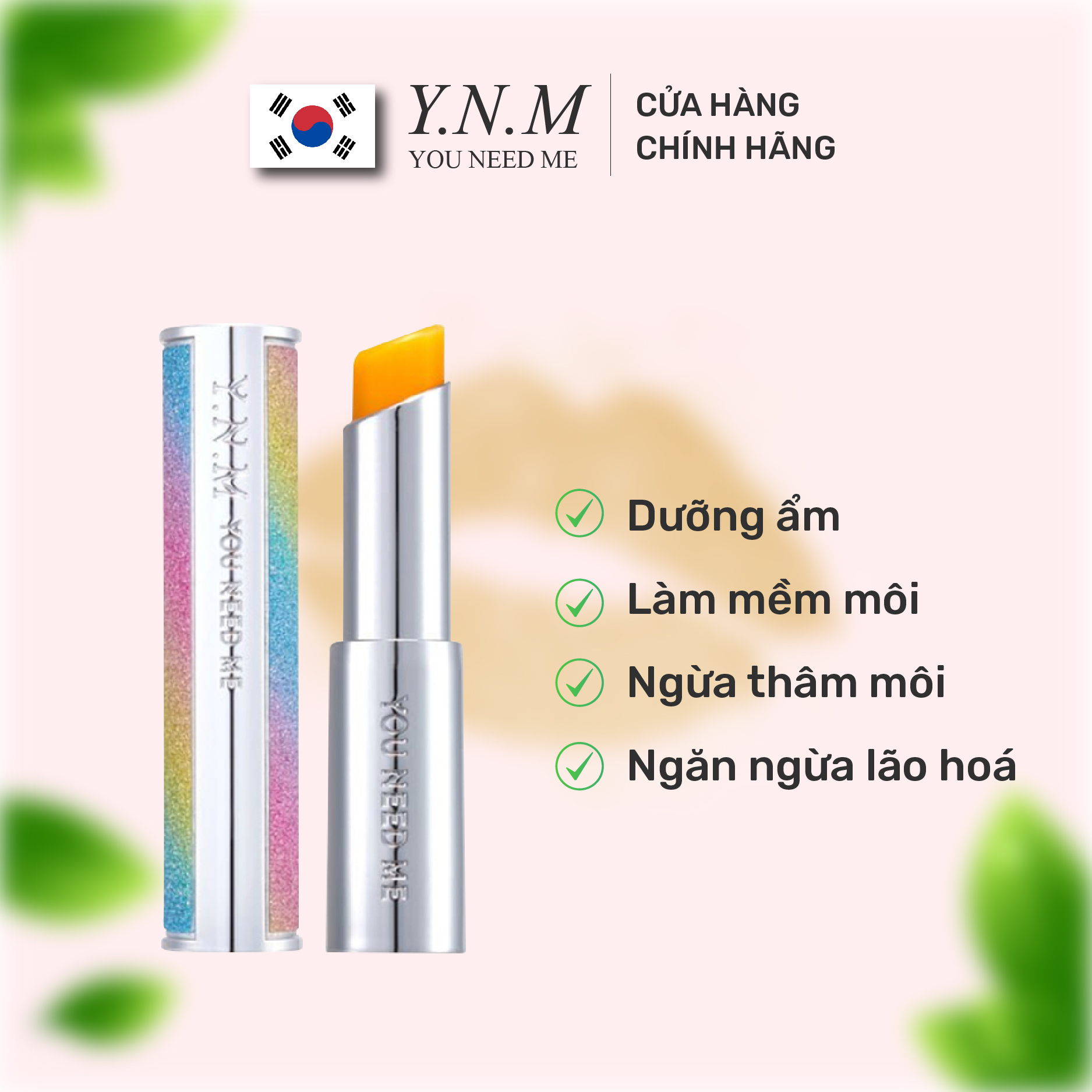 Son Dưỡng Mềm Môi, Hết Thâm, Đổi Màu YNM Rainbow Honey Lip 3g