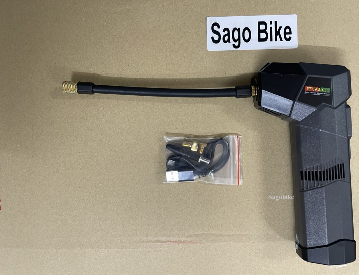 Máy bơm lốp Stop &amp; go - Máy bơm pin Stop và go -  Máy bơm hơi Stop&amp;Go CL-RCP (new), hàng chính hãng, nhập khẩu Mỹ