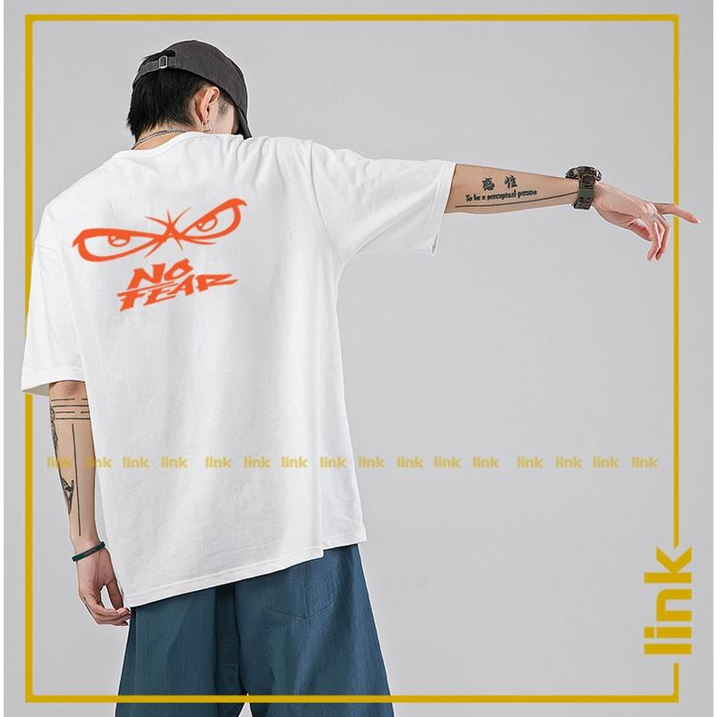 Áo tay lỡ NO FEAR trước sau dáng rộng nam nữ unisex