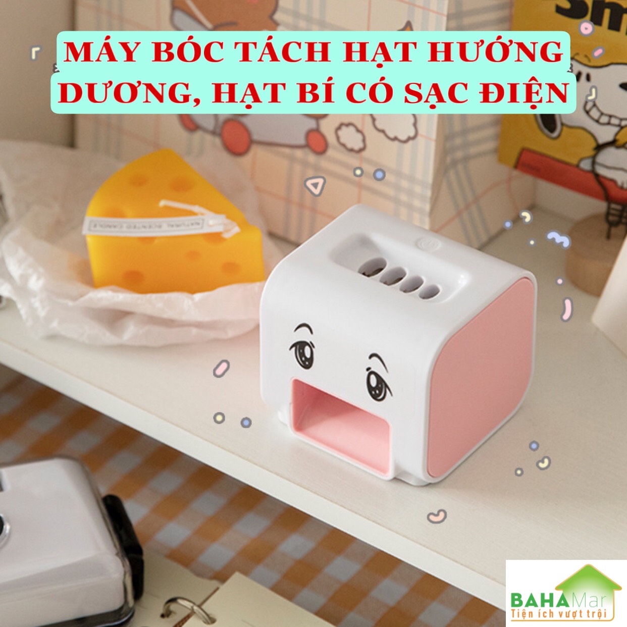 MÁY BÓC TÁCH HẠT HƯỚNG DƯƠNG, HẠT BÍ CÓ SẠC ĐIỆN "BAHAMAR" Tách vỏ hạt một cách hiệu quả cao, động cơ giảm mô-men xoắn lớn phối hợp với phát hiện quang học để giảm thiệt hại khi mở vỏ và nhận ra việc mở vỏ hiệu quả.