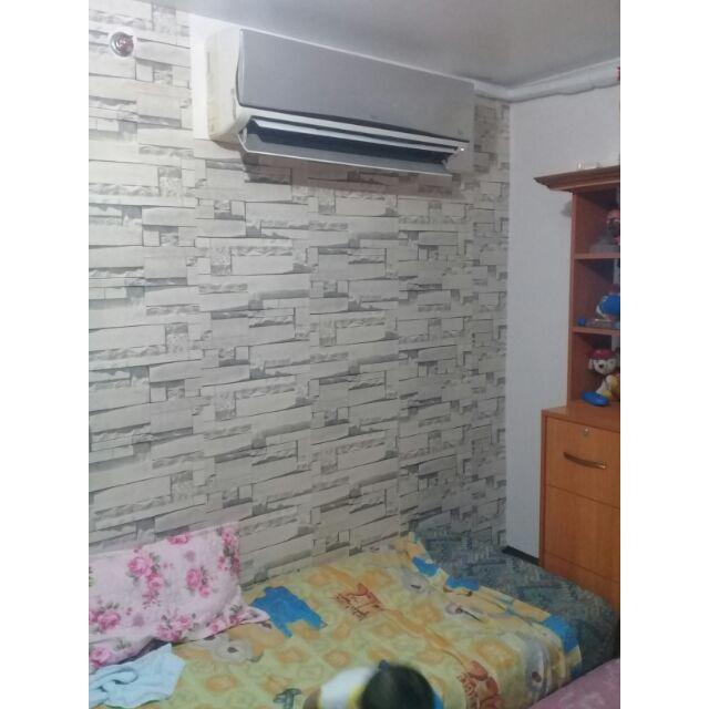 10m giấy dán tường giả đá 3d xám