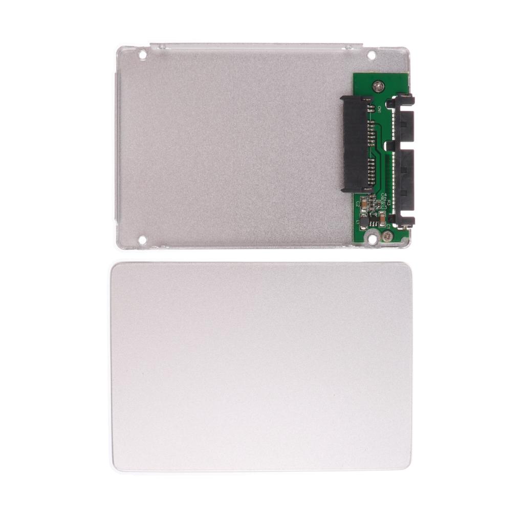 2Pcs 1.8" Micro MSATA SSD to 2.5" SATA Converter Adapter Card Case Cover
