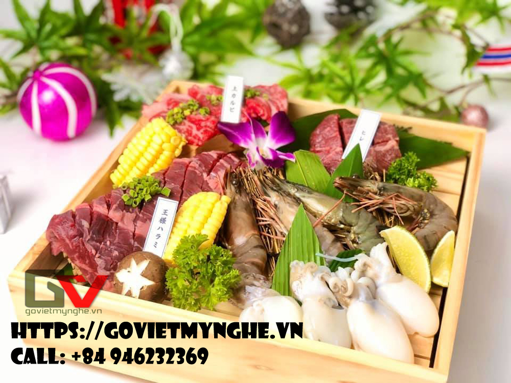 Khay Gỗ Vuông Trang Trí Sushi - Sashimi Nhật Bản 25cm