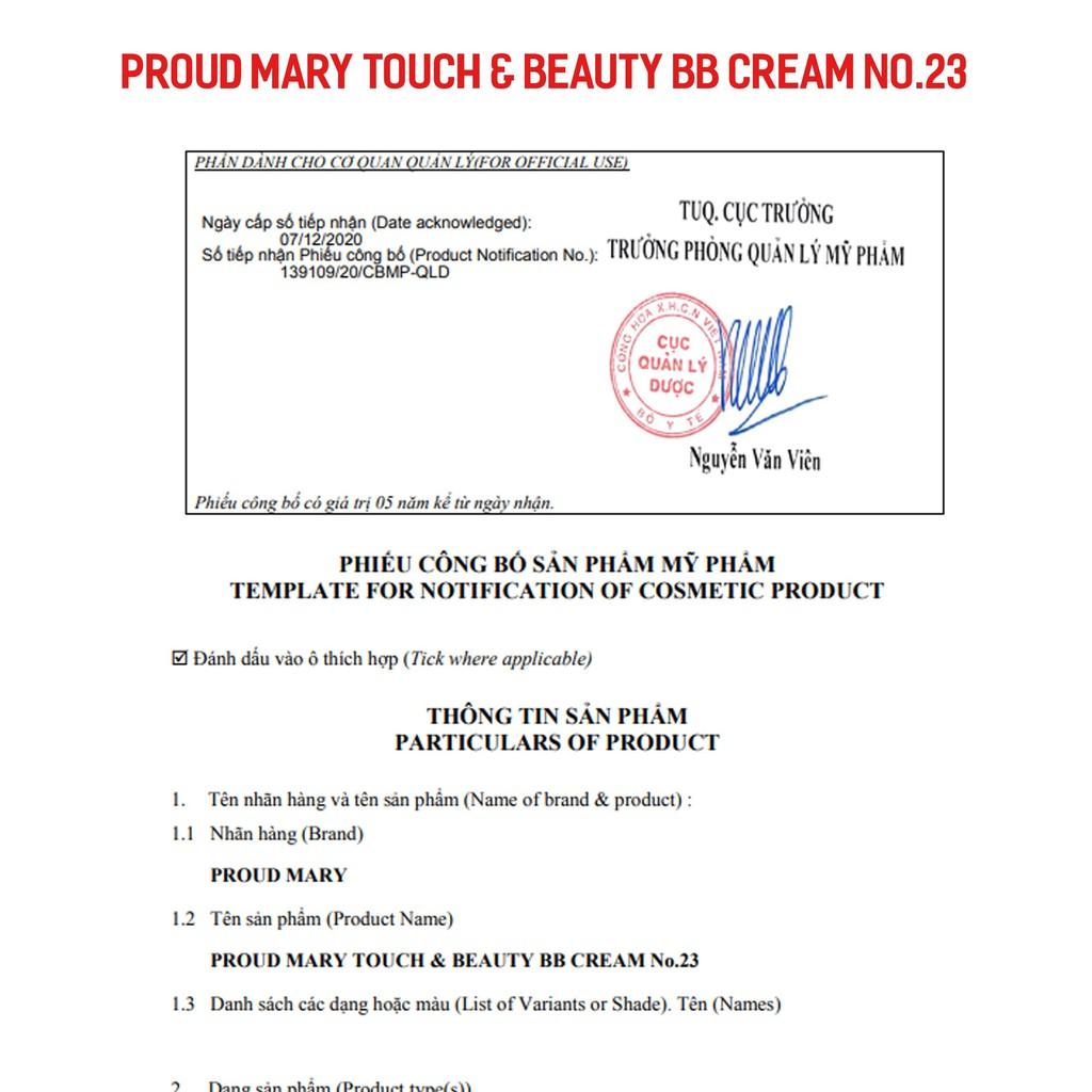 Kem nền dưỡng ẩm, chống nắng Proud Mary TOUCH &amp; BEAUTY BB CREAM SPF 50+/PA+++