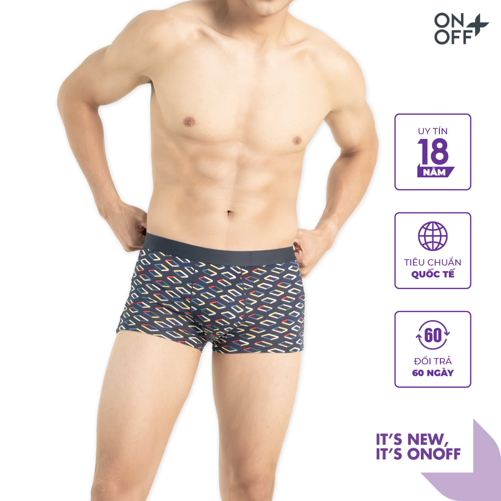 Quần lót nam trunk họa tiết Modal gỗ sồi ONOFF kháng khuẩn tự nhiên BST Tencel modal Premium 18UO24A131