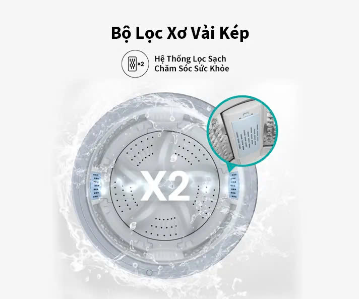 Máy giặt Hisense cửa trên WTZQ1015UT 10.5kg bộ lọc xơ vải kép, bảo hành 3 năm - HÀNG CHÍNH HÃNG