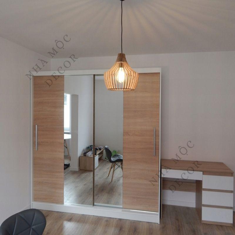 Đèn gỗ thả trần trang trí mẫu TT89
