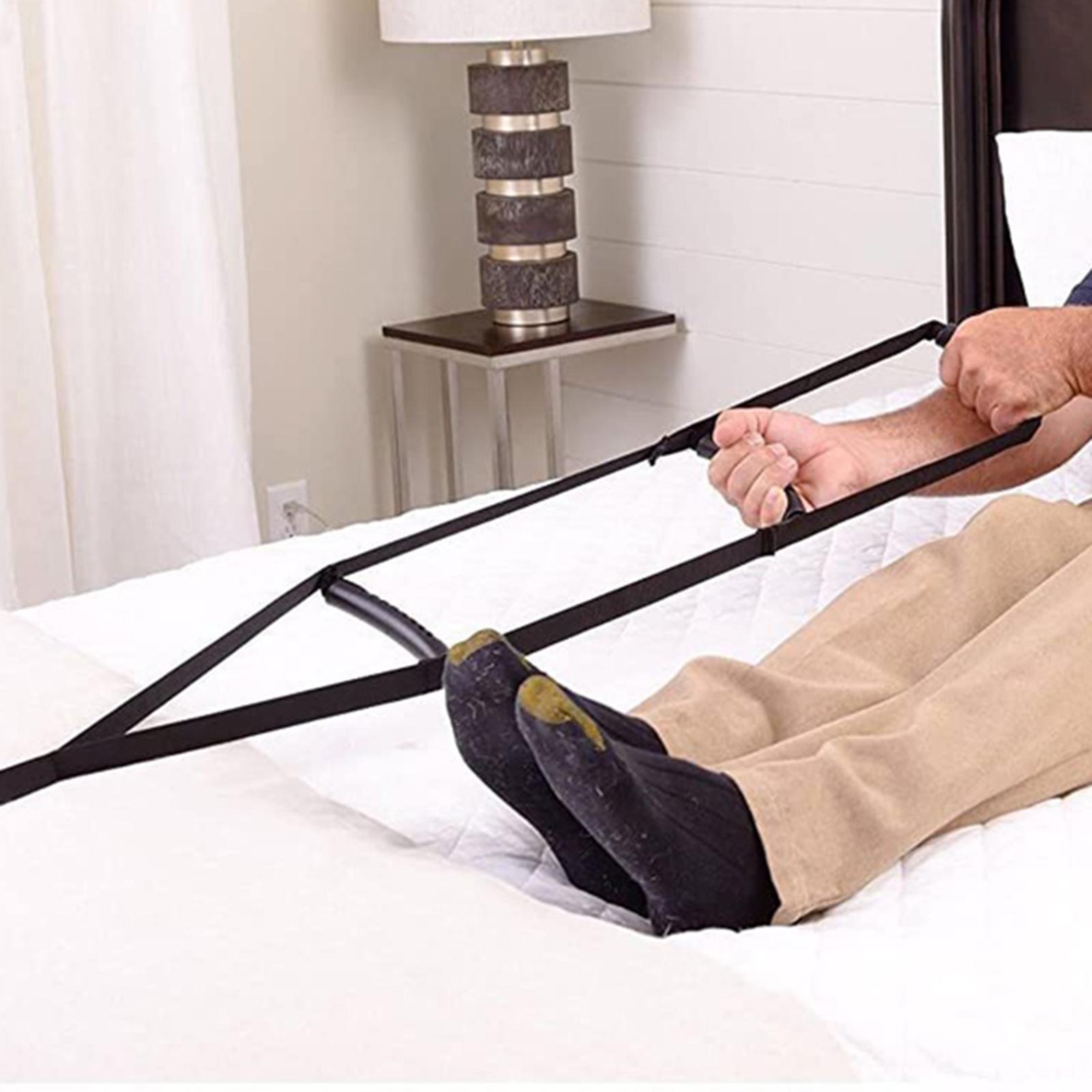 Bed Ladder Assist Strap with 3 Hand Grip Sit up Hoist Pull Elderly