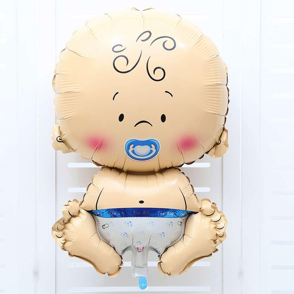 2xBaby Pacifier Doll Foil Balloon Baby Shower Christening Party Decor Blue