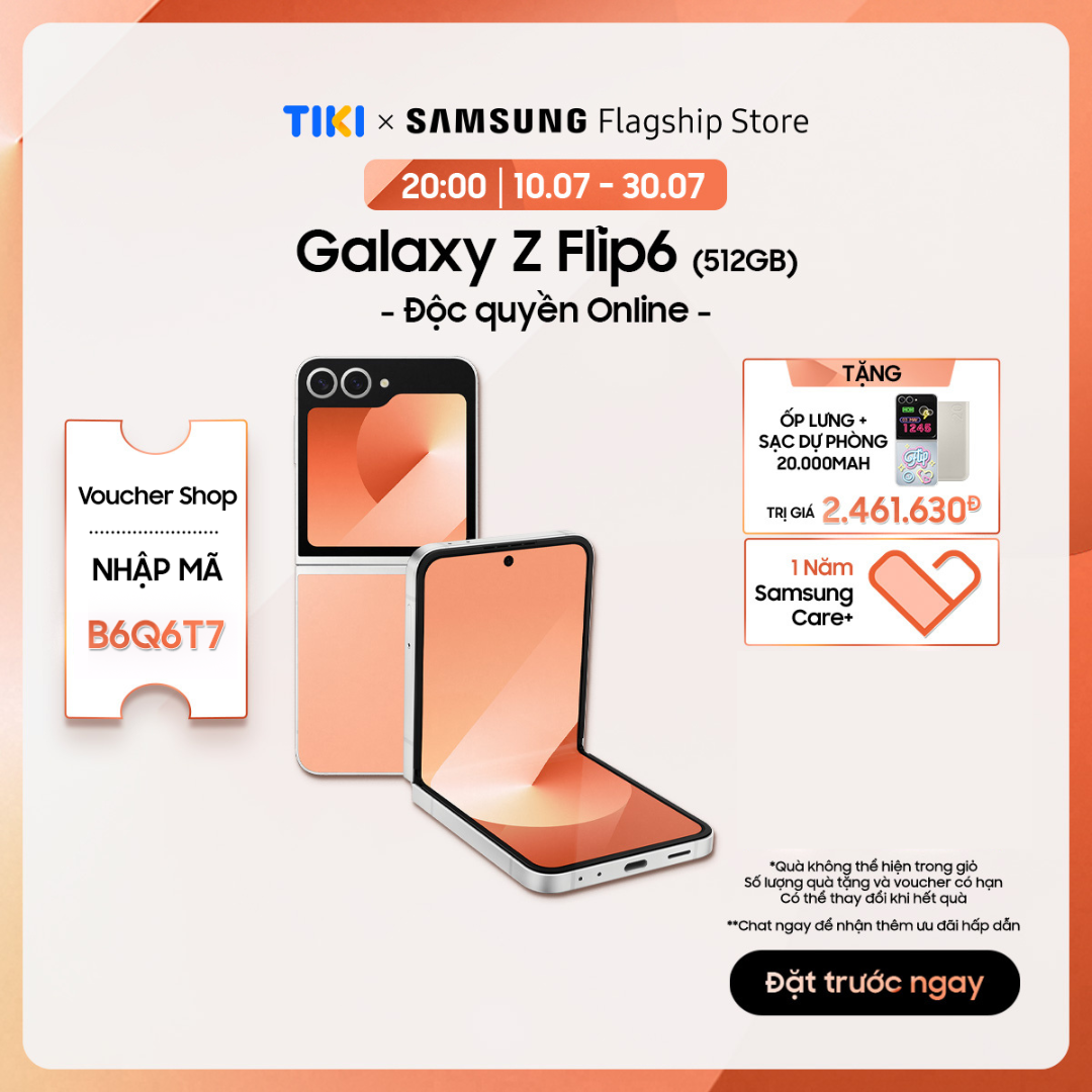 Điện thoại Samsung Galaxy Z Flip6 12GB/512GB - Độc quyền online - Hàng chính hãng