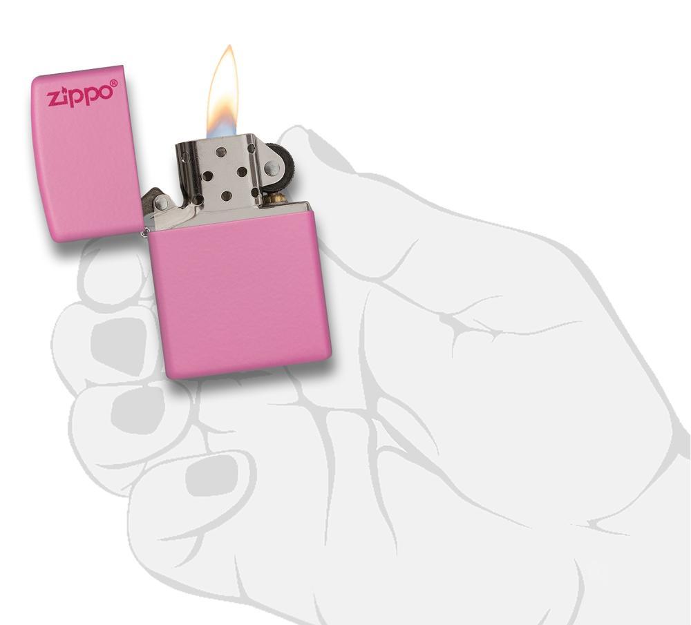 Bật Lửa Zippo Pink Matte with Logo 238ZL