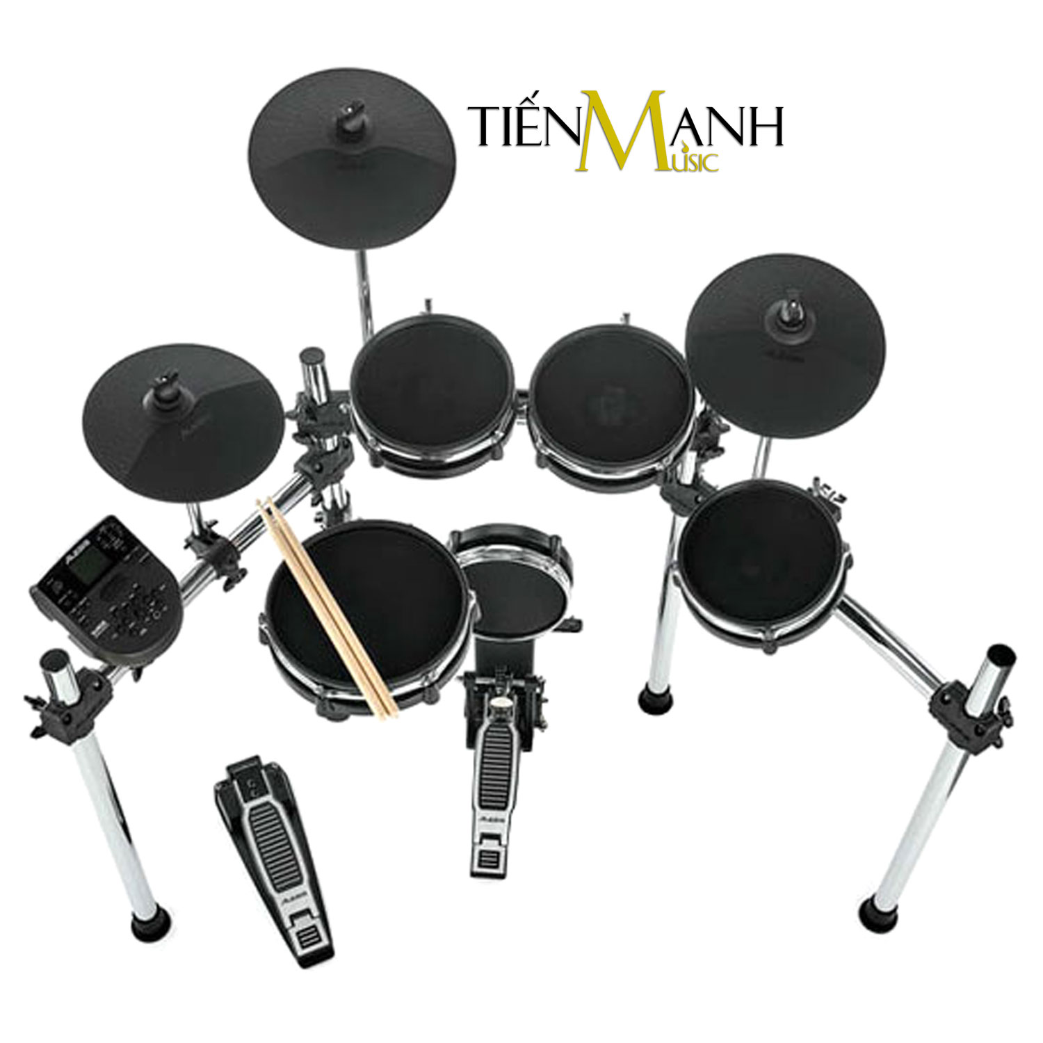 [Chính Hãng Mỹ] Bộ Trống điện tử Alesis Surge Mesh 8 Piece Electronic Digital  Drum Kit Hàng Chính Hãng - Kèm Móng Gẩy DreamMaker